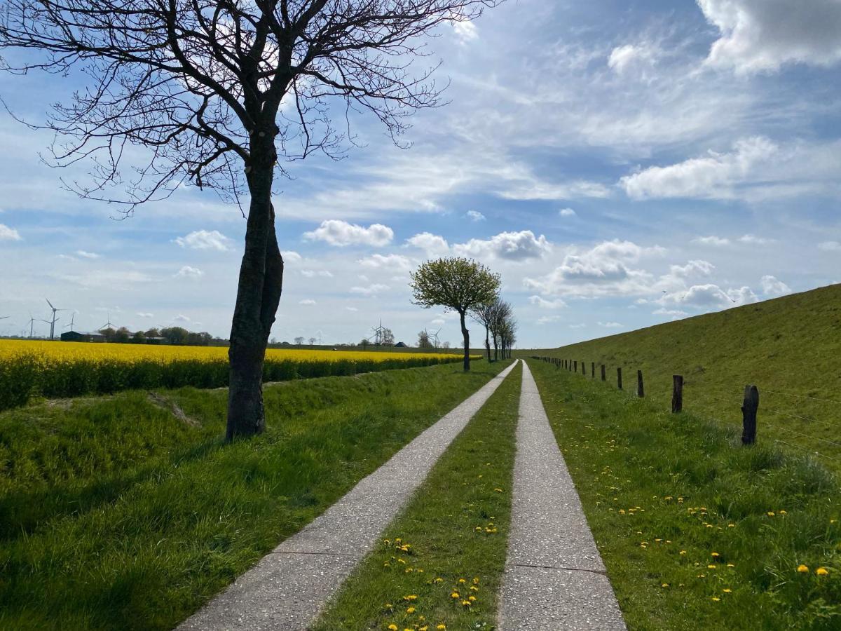 Großes Doppelzimmer mit eigenem Bad und Kühlschrank, frisch saniert Friedrichskoog Exterior foto